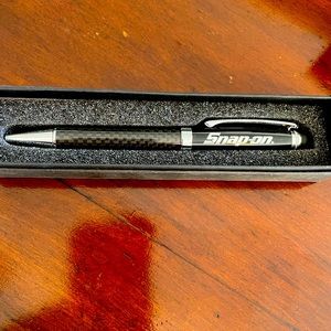 Snap-on Tools Black Carbon Fiber Ink Pen - Stylus End for Touch Screens